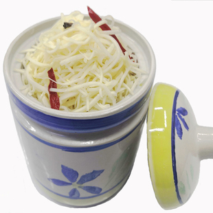 汆品居河南登封嵩山特产手切芥菜丝花生剁椒五香手工芥丝片丁汆味