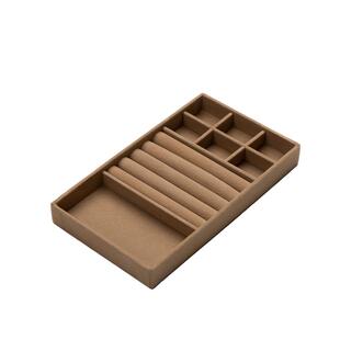 抽屉内置首饰收纳盒多格分区戒指耳环耳钉手饰品盒黄金珠宝展示盒