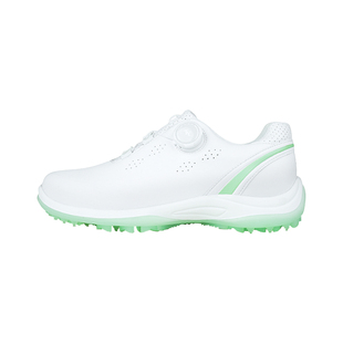 高尔夫球鞋女士防水防滑旋转钮鞋带鞋子固定钉轻便捷白绿色运动鞋