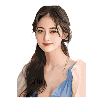 真人自画像手绘数字油画环保颜料