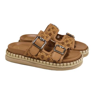 fed复古勃肯拖鞋夏季新款女鞋厚底一字拖外出凉拖女S0430-YAB081