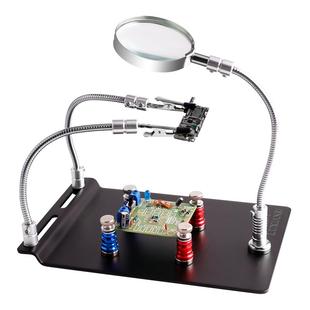 鹿仙子多功能焊接夹具手机维修固定器支架pcb磁性工具万向杆夹子
