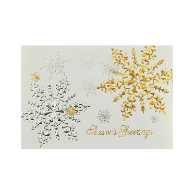 韩国商务烫金圣诞祝福贺卡片定制