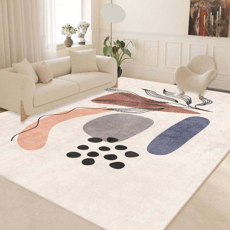 跨境日系仿羊绒地毯客厅寂侘卧室房间奢地毯日式轻家用床边风茶几