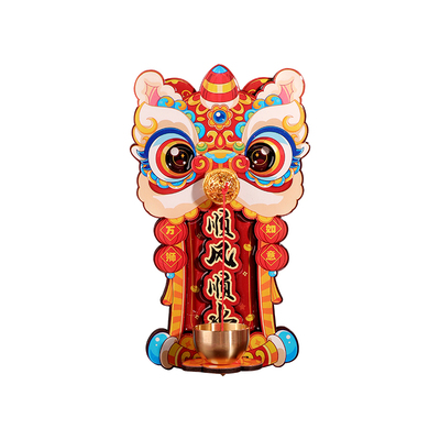 新年醒狮门铃铛磁吸冰箱贴大号