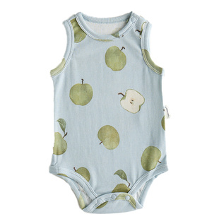 【新品】Oak Family新生婴儿衣服夏季宝宝包屁衣无袖背心爬服哈衣
