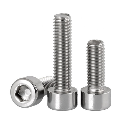 304不锈钢光头内六角螺丝钉光滑头杯头螺栓圆柱头螺钉M3M4M5M6M8