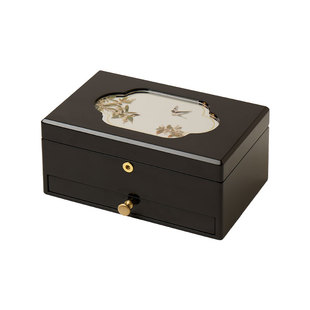 梵瀚 烤漆首饰盒带锁带镜轻奢高档结婚新年情人节礼物珠宝饰品盒