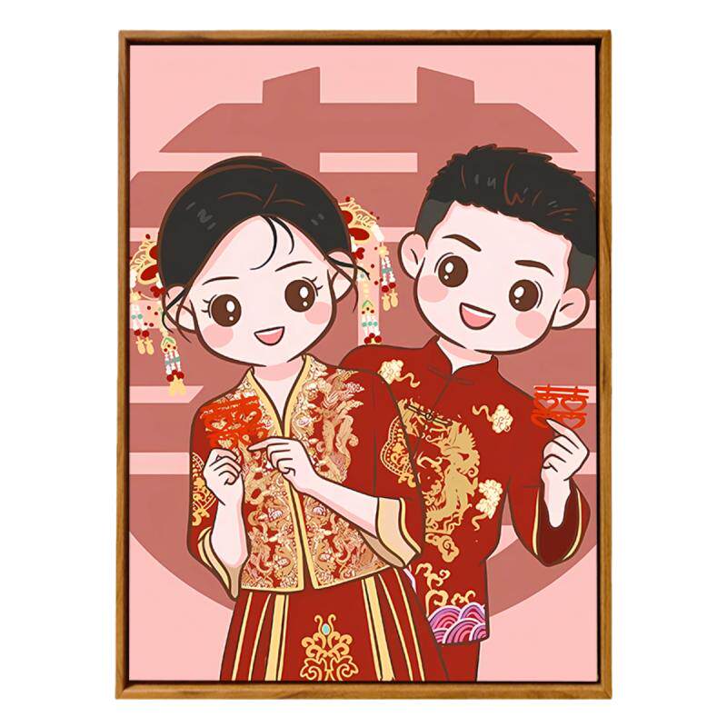 丙烯diy数字油画画画油彩装饰画