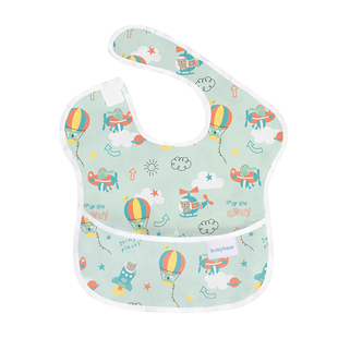 busybear宝宝婴幼儿童吃饭恐龙奶牛卡通围兜防水防漏围嘴喂食饭兜