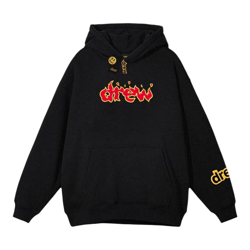 drew笑脸连帽卫衣宽松秋冬情侣款