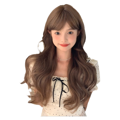 哼唧假发长卷发女网红主播lilota日常逼真自然jk全头套假发