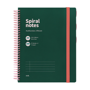 多巴胺A4美式大线圈本软线圈滑纸可撕内页简约高中生大学生笔记本加厚考研记事本子inrik英瑞克