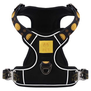 FCT绿釉小狗胸背背带式小中大型犬宠物防爆冲牵引绳土松金毛狗绳