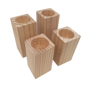 圆槽床脚垫高底座实木桌脚增高木块茶几加高沙发脚垫块加高垫脚