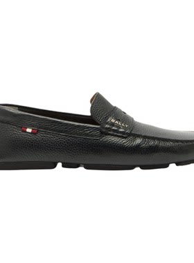 【新品】BALLY巴利26春夏PILOT黑色牛皮革男士驾驶鞋6313709