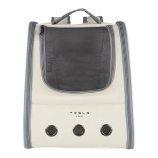 Tesla/特斯拉宠物外出双肩背包织网透气防逃逸便携太空舱猫包