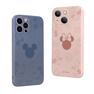 迪士尼苹果17p手机壳15米奇14米妮适用iPhone12promax新款11液态16硅胶13pro米老鼠x防摔xr女款xs情侣7p软壳6