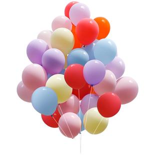 马卡龙彩色气球儿童无毒无味生日装饰场景氛围布置拍照道具多巴胺