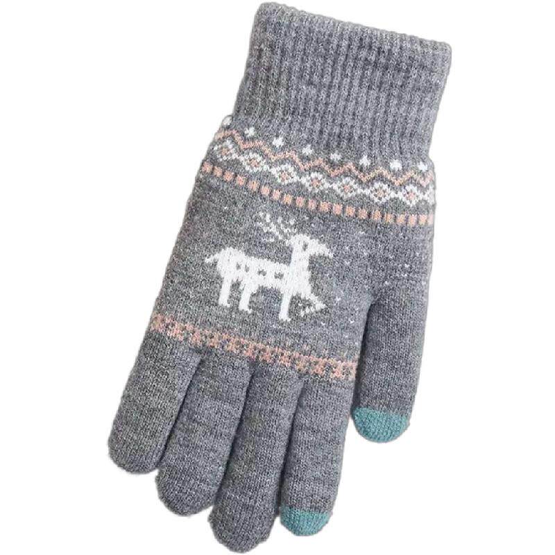 手套女冬天保暖冬季卡通触屏加厚