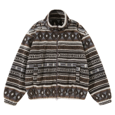 民族风提花立领棉衣秋冬加厚保暖