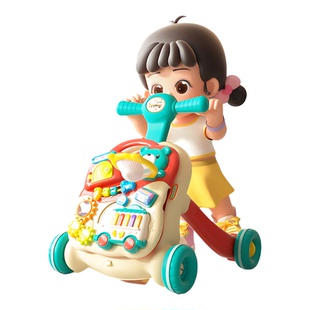 婴儿学步车防o型腿防侧翻宝宝学步手推车学走步助步车儿童玩具1岁