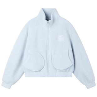 MUCMUKN 【海盐莓莓】5A抗菌双面摇粒绒卫衣套装外套女童冬新款