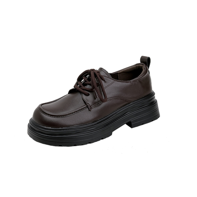 羊皮版~轻底5cm秋冬乐福小皮鞋女