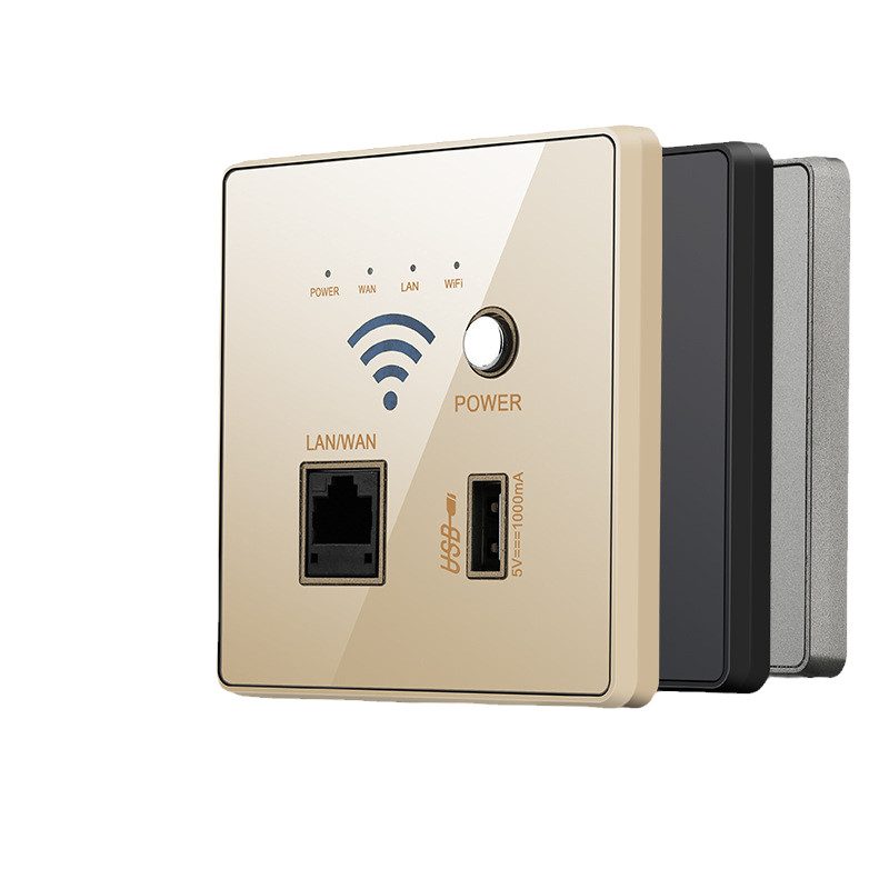 poe无线路由器墙壁WiFi面板48V网线交换机供电组网系统无线AP面板