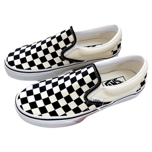vans黑白棋盘格情侣帆布鞋
