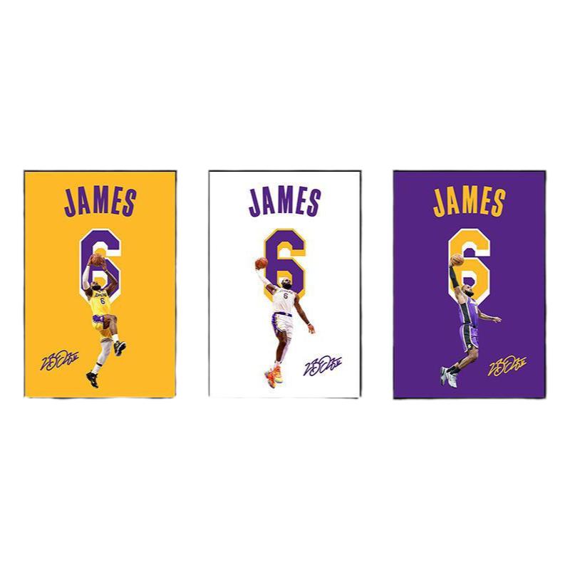 NBA球衣篮球明星签名装饰画礼物