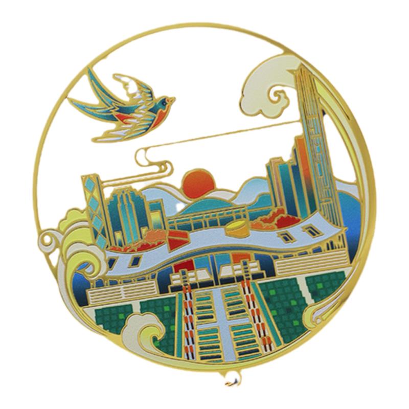 深圳印象书签金属中国风镂空城市文创老师学生个性礼品精致冰箱贴