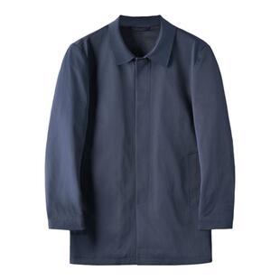 JSSD HOMME 春秋季新款翻领风衣男中长款风衣男士通勤商务外套男