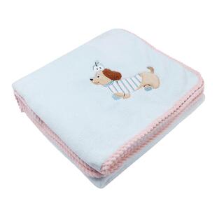 馨帮帮杂货铺 卡通小狗浴巾珊瑚绒亲肤吸水速干裹巾学生可爱毛巾