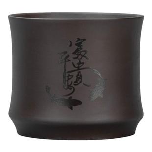 紫砂茶杯功夫茶具主人杯单杯大号品茗杯个人茶碗罗汉杯百家姓定制