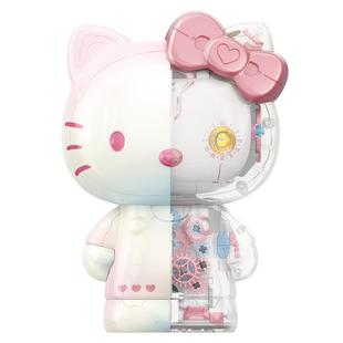 TOPTOY三丽鸥HELLO KITTY幻彩琉璃大体凯蒂猫积木拼装礼物玩具