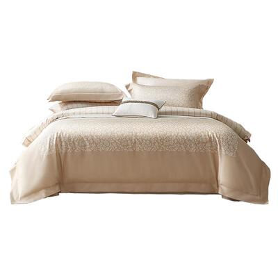 水星家纺100s双股长绒棉全棉套件