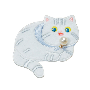 tangtang原创刺绣猫咪儿童魔术贴刘海碎发贴女童发夹女孩卡通头饰