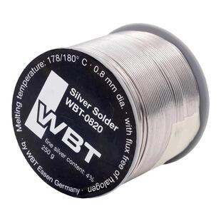 德国原装进口WBT-0820焊锡含银4%直径0.8mm音响耳机线材DIY焊锡丝