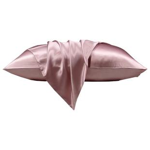 水星家纺真丝枕套桑蚕丝绸枕巾单双人枕头套对装信封式枕套单人