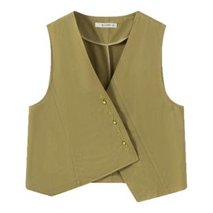 DT·LANDO夏季款女装国风刺绣马甲外套小个子叠穿搭配新中式马夹