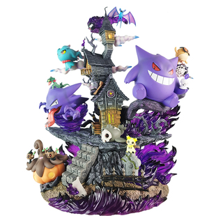 口袋妖怪动漫周边雕像小作坊幽灵鬼系全家桶耿鬼进化组GK手办摆件