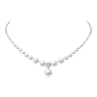 ZEGL人造大珍珠项链法式配饰颈链女款秋冬轻奢小众吊坠锁骨链礼物