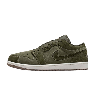 NIKE耐克男鞋AIR JORDAN 1复古橄榄绿AJ1低帮休闲板鞋FQ3055-300