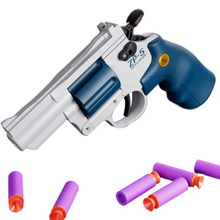 左轮手枪儿童玩具枪男孩益智ZP-5吸盘软弹枪手枪可发射器生日礼物