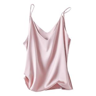 2025年夏季美背冰丝吊带小背心女外穿春夏仿真丝绸内搭打底上衣潮