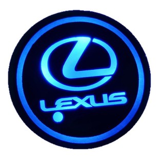 汽车发光水杯垫七彩感应LED灯USB充电内饰改装车载防滑杯槽氛围灯