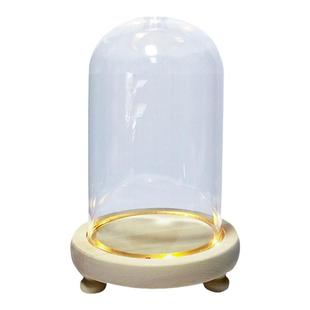 永生花小王子玻璃罩工艺品摆件展示盒发光积木凤冠防尘罩手办盲盒