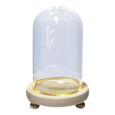 发光玻璃罩透明摆件防尘罩