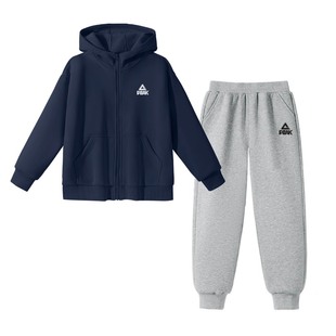 匹克童装男童加绒套装秋冬2026新款儿童一体绒外套大童运动训练服